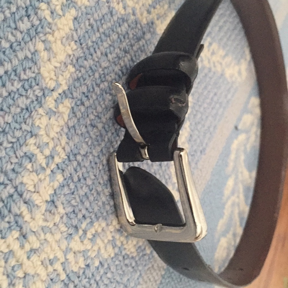 Black leather belt